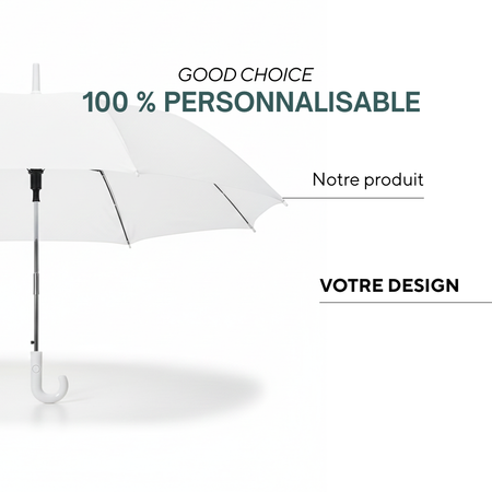 Vesoul | Parapluie coupe-vent. poignée bois et ouverture auto.⌀95cm/21″