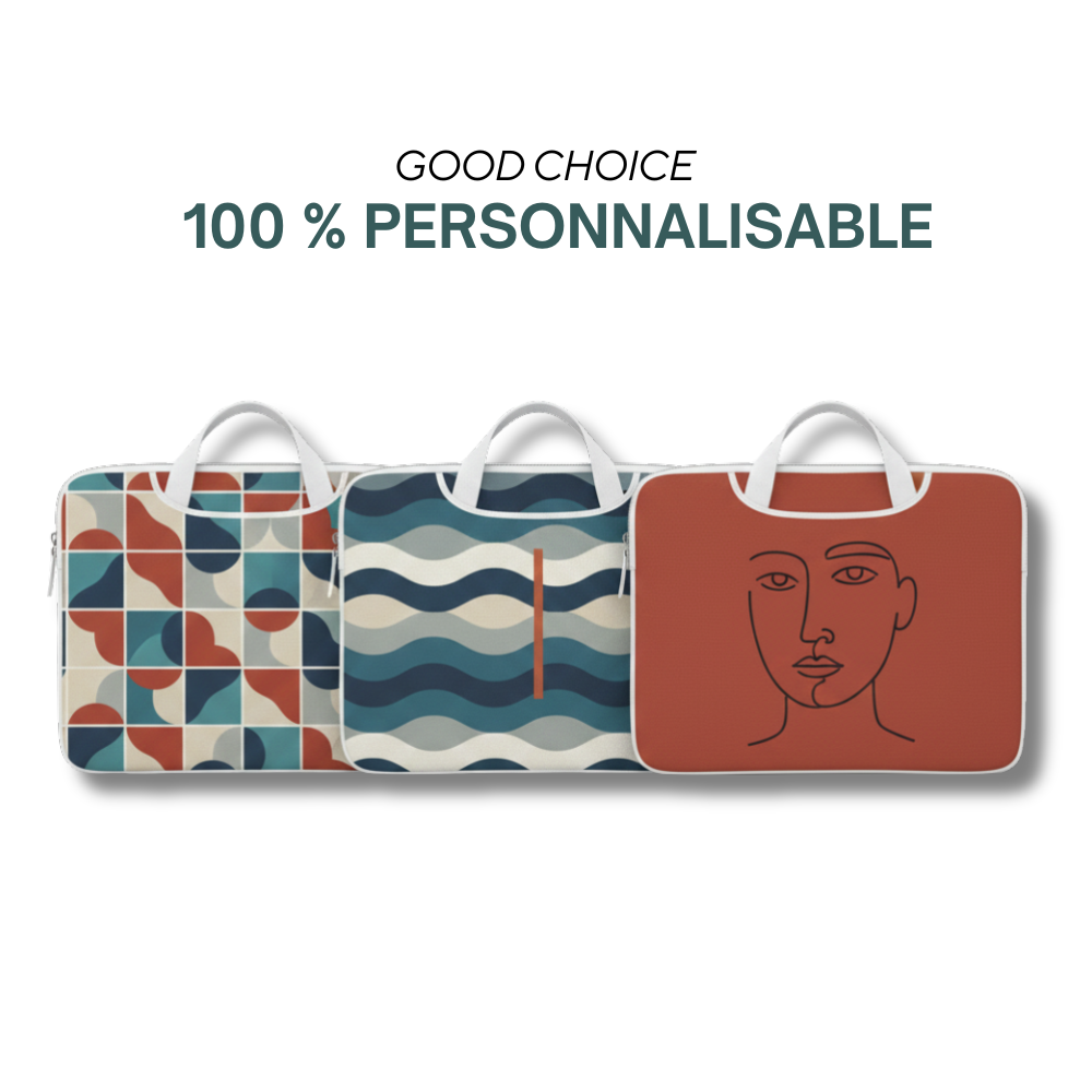 Gap | Pochette pour ordinateur portable en néoprène sublimé avec fermeture éclair et pochette pour trolley.