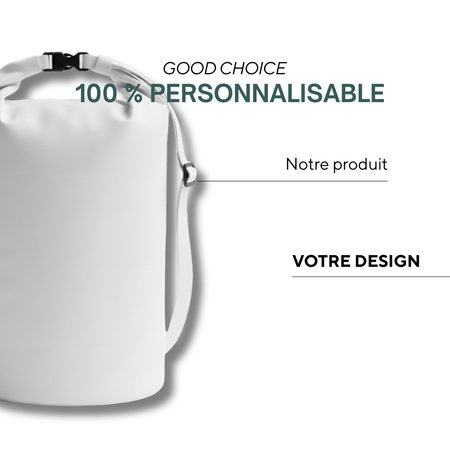 Valmorel | Sac étanche de 10 L en tissu ripstop RPET, design à 360°.