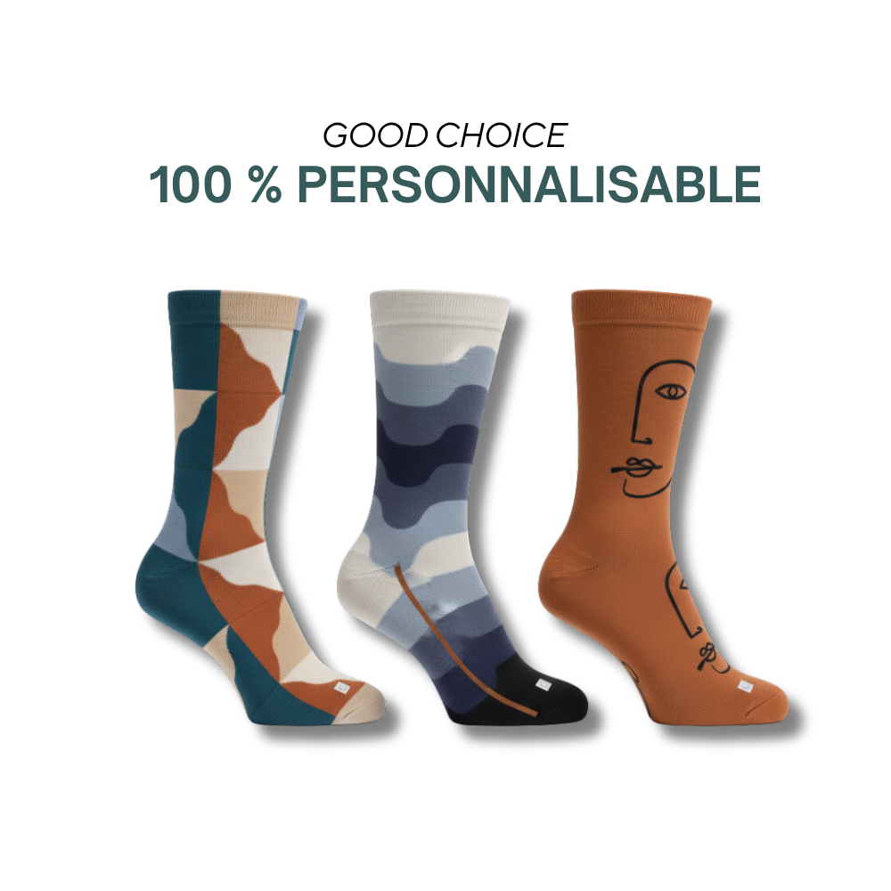 Aurillac | Chaussettes d'équipe antidérapantes en coton Jacquard de votre choix