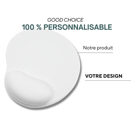 Florence | Tapis de souris PE en quadrichromie. Epaisseur de 3,2 mm