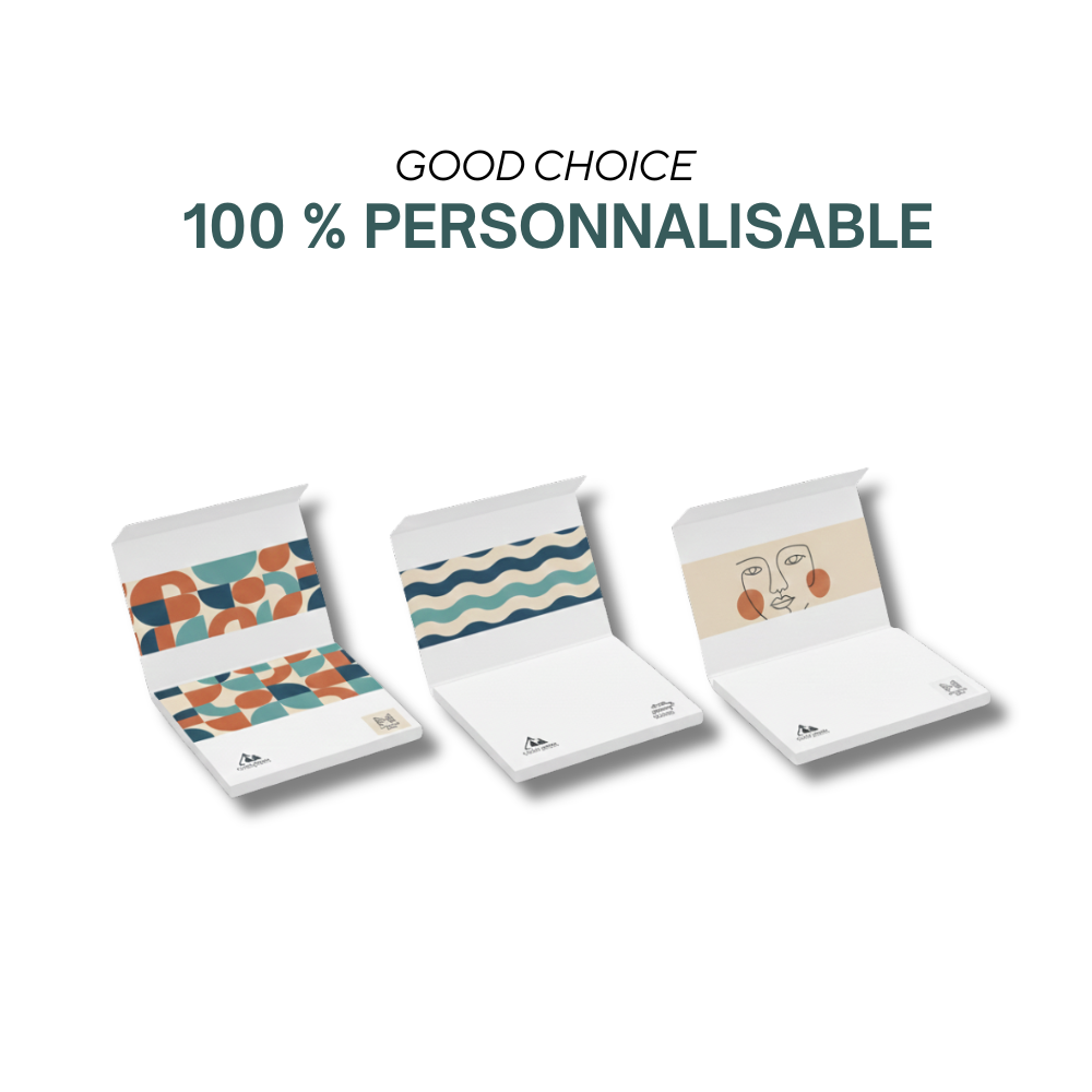 Bologne | Couverture souple en papier recyclé avec 100 notes autocollantes (fabriqué dans l'UE)