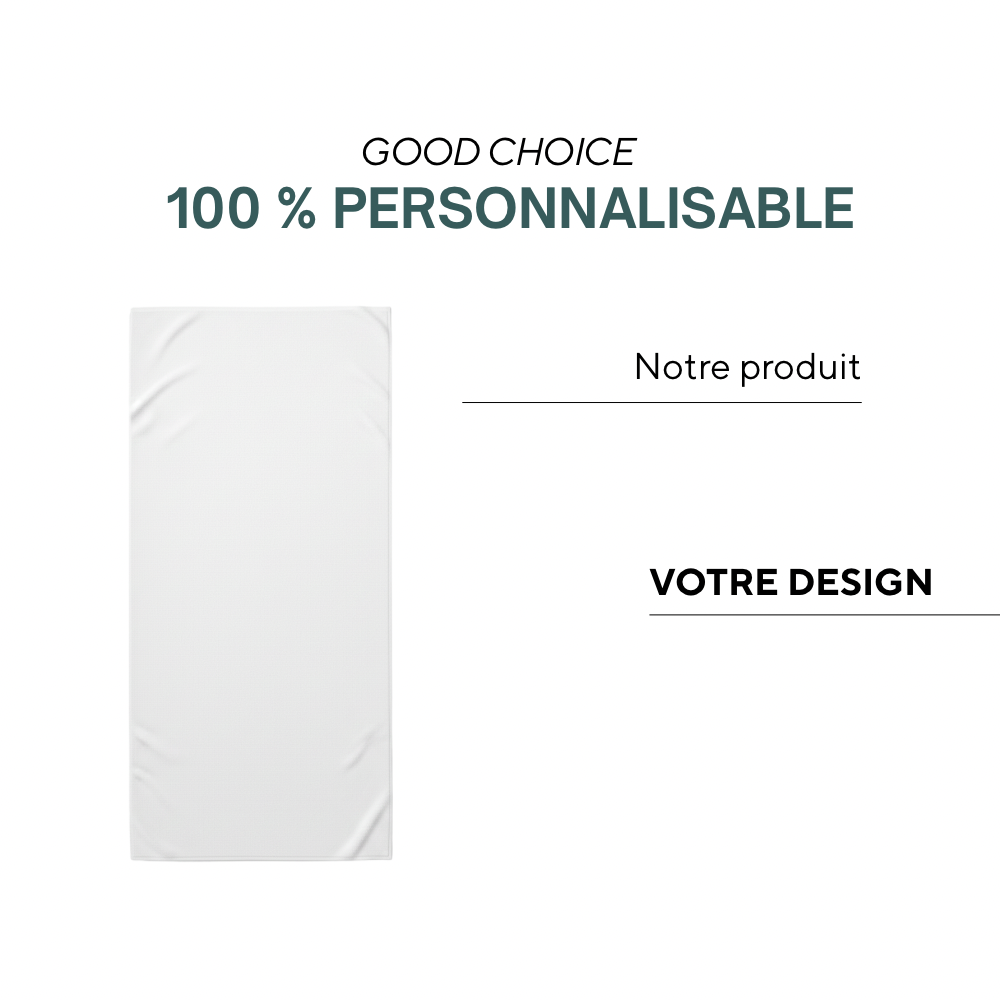 La Plagne | Serviette de plage en quadri avec élastique