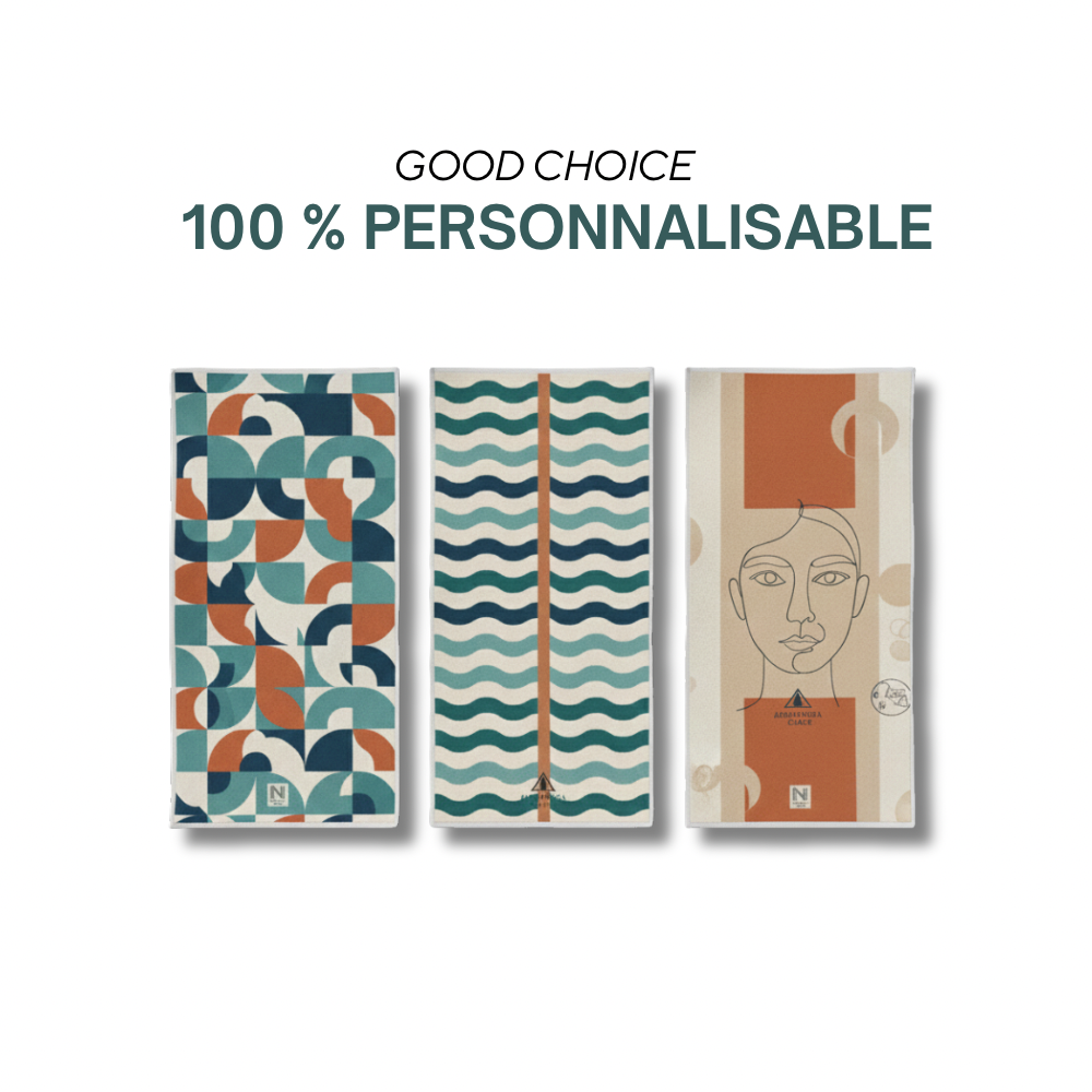 La Plagne | Serviette de plage en quadri avec élastique