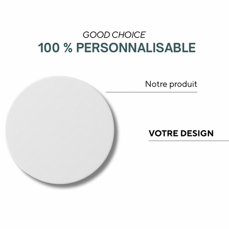 Curitiba | Sous-verre en liège de forme ronde avec votre logo imprimé