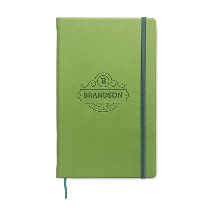 Cagliari | Cahier à couverture rigide en cuir PU de taille spéciale avec feuilles imprimées selon votre design.