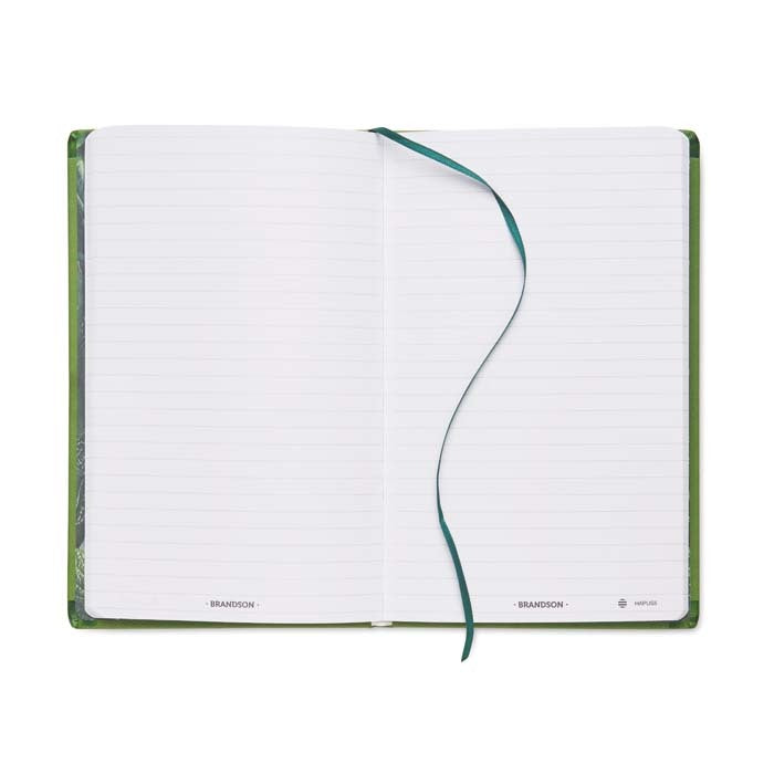 Cagliari | Cahier à couverture rigide en cuir PU de taille spéciale avec feuilles imprimées selon votre design.