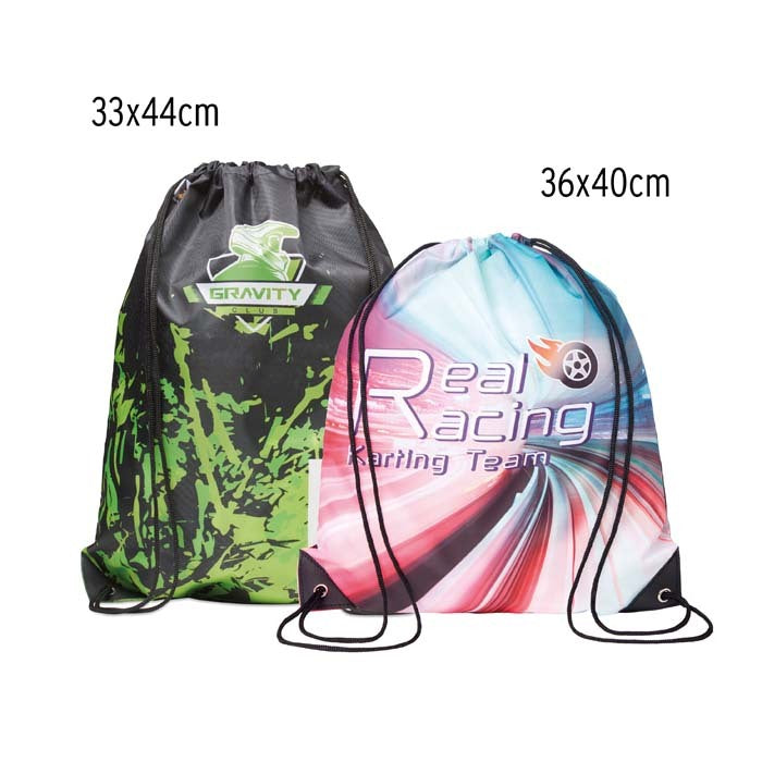 Rodez | Sac à cordon en polyester 210D avec coins en PU