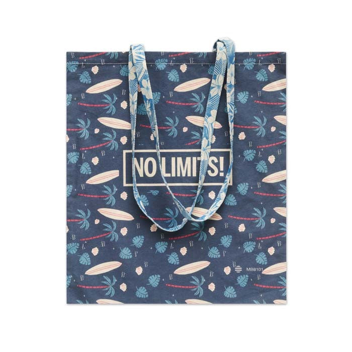 Orange | Sac coton avec anses longues (38x42cm).