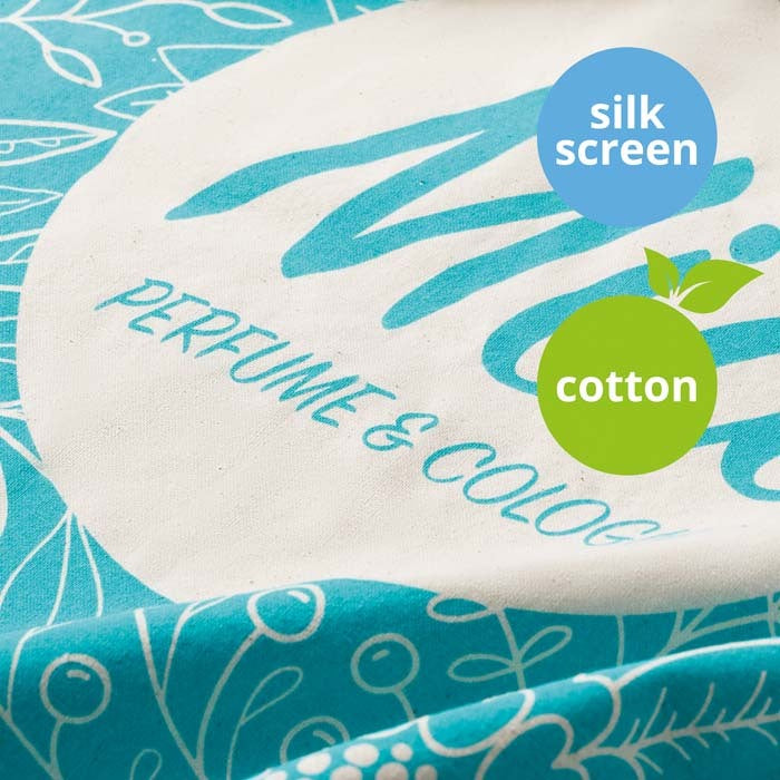 Carcassonne | Sac en coton recyclé de pré-consommation avec 10cm de fond et anses longues (38x10x42cm).