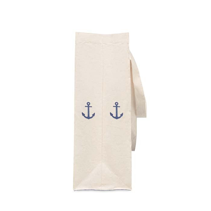 Évreux | Sac en coton recyclé de pré-consommation avec soufflets et anses longues (50x15x40cm).