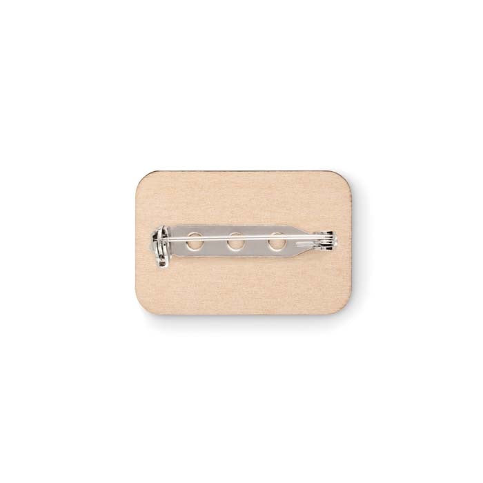 Corte | Épinglette en bois de forme rectangulaire