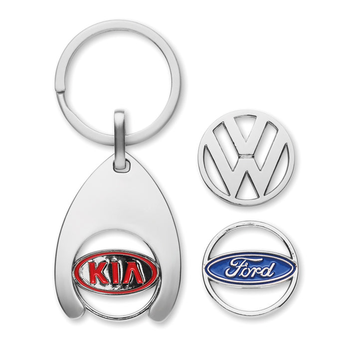 Bergerac | Porte-clés en forme de pince avec options de jetons émaillés, imprimés ou moulés