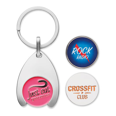 Bergerac | Porte-clés en forme de pince avec options de jetons émaillés, imprimés ou moulés