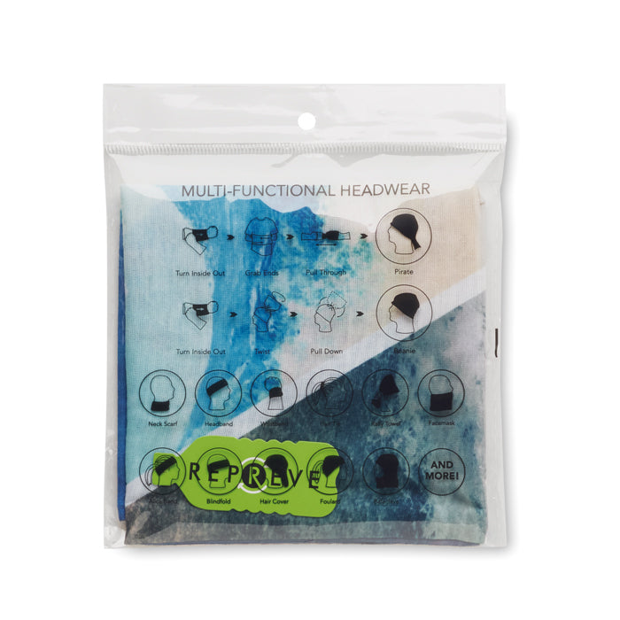 Rennes | Foulard multifonctions en REPREVE® avec impression sur l'ensemble de la surface.
