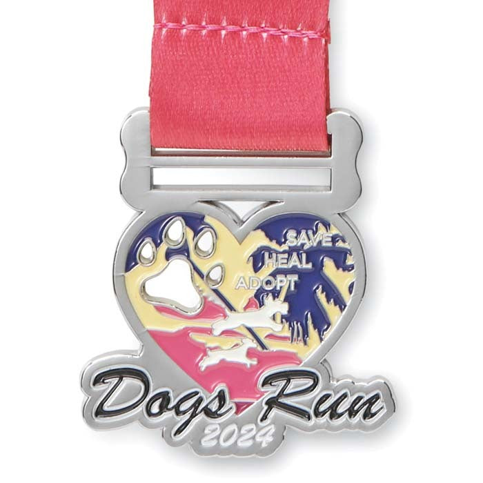 Niort | Médaille en alliage de zinc avec motif en émail doux. Rubans cousus en boucle.