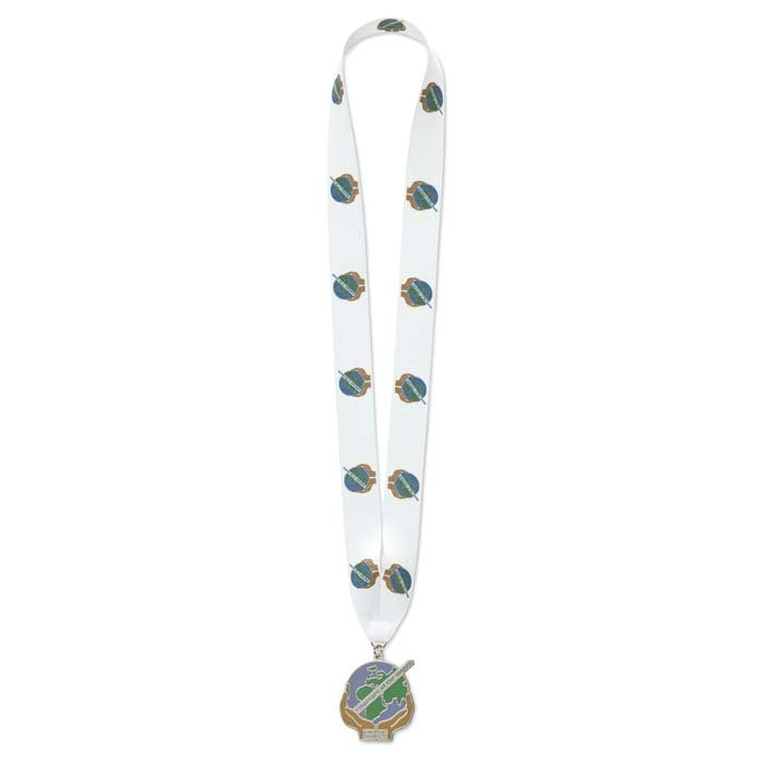 Montluçon | Médaille en alliage de zinc avec motif en émail dur. Rubans cousus en V.