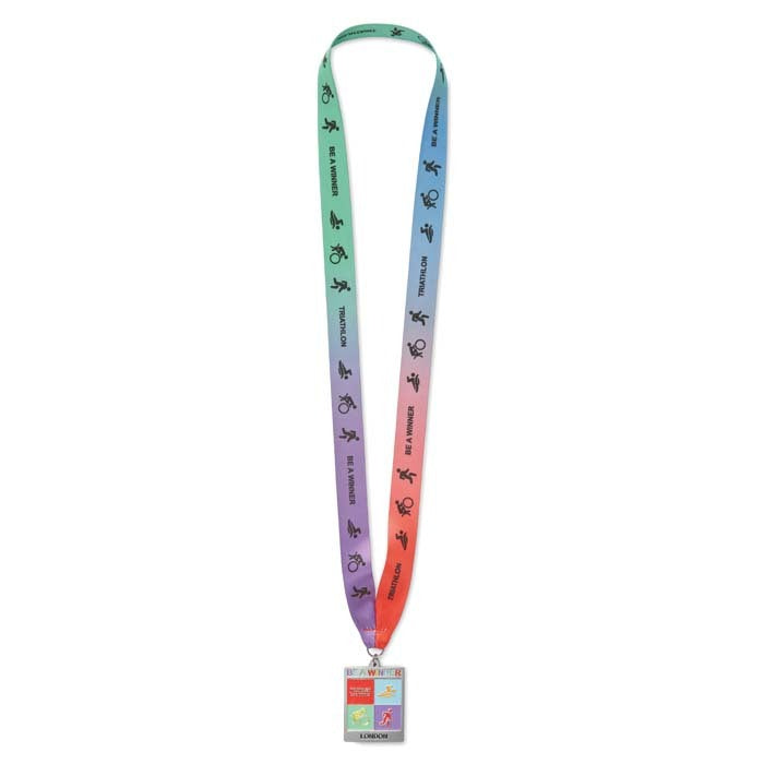 Vierzon | Médaille en fer avec motif en émail doux. Rubans cousus en V.