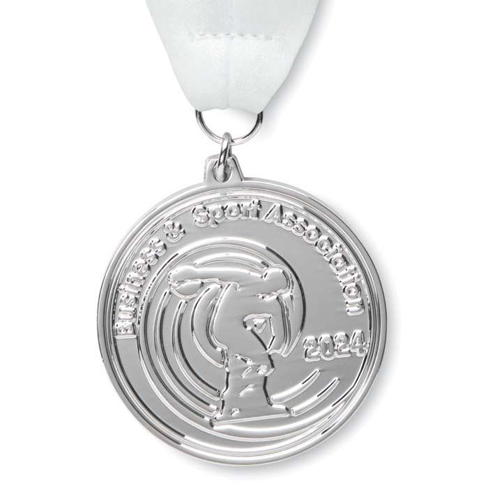 Gérardmer | Médaille en relief en fer avec rubans cousus en V.