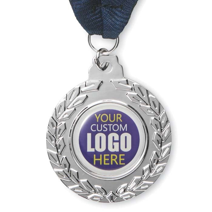 Lunéville | Médaille en fer de 50 mm avec doming. Ruban assorti au Pantone.