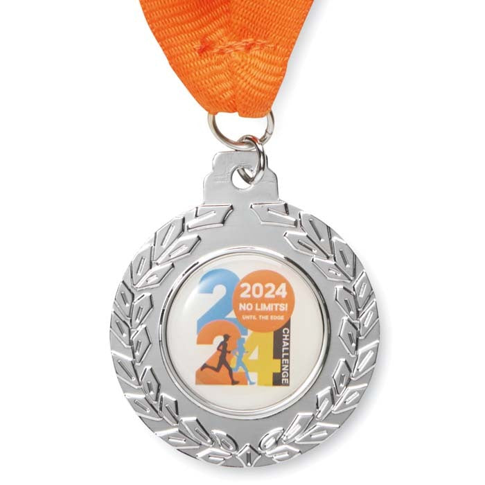 Lunéville | Médaille en fer de 50 mm avec doming. Ruban assorti au Pantone.