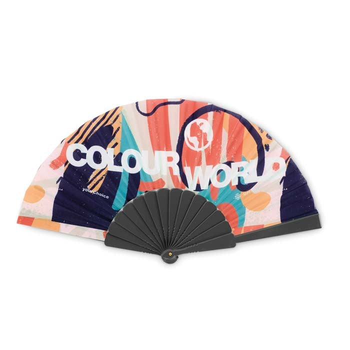 Les arcs | Eventail à main en plastique coloré