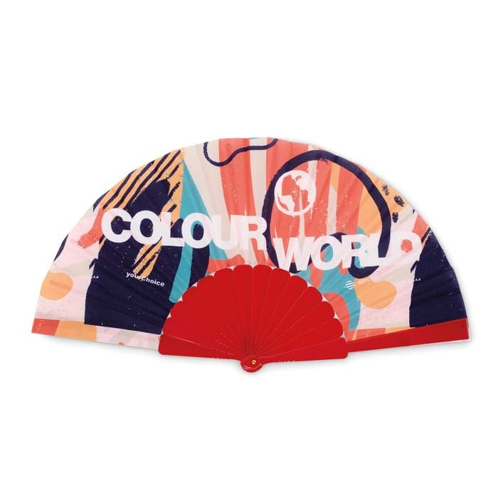 Les arcs | Eventail à main en plastique coloré