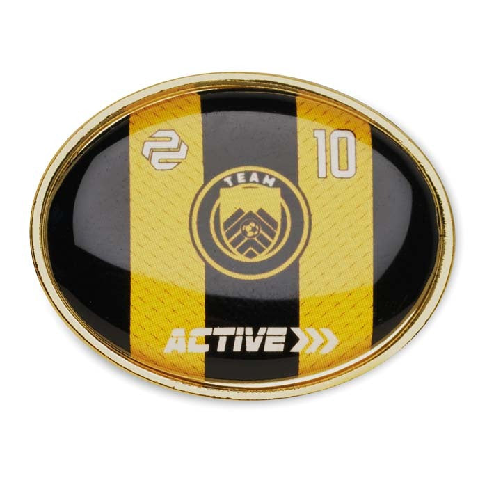 Cognac | Pins oval en métal avec doming