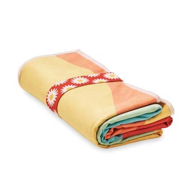 La Plagne | Serviette de plage en quadri avec élastique