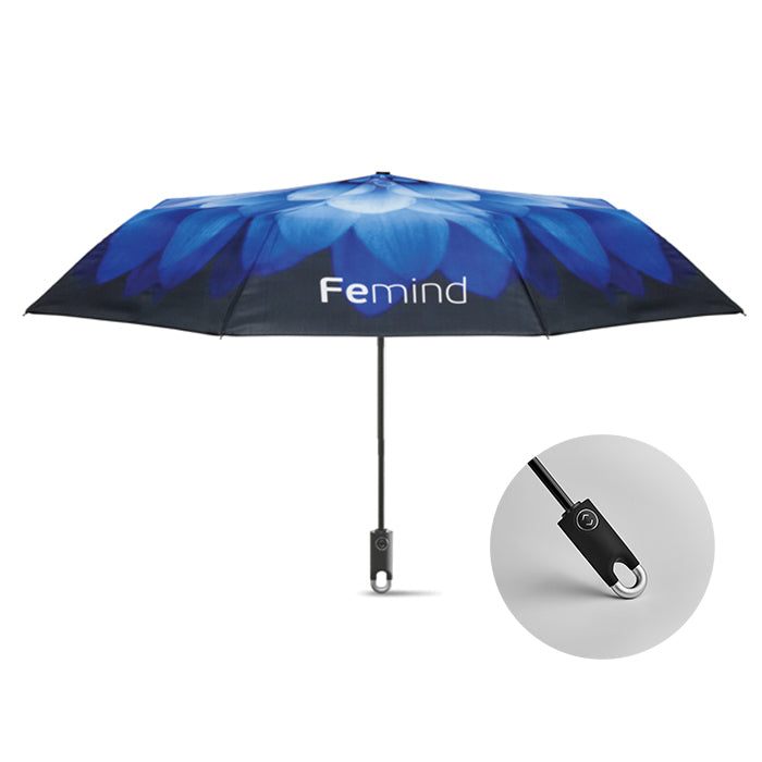 Verdun | Parapluie coupe-vent avec clip. Ouverture auto. ⌀95cm/21″