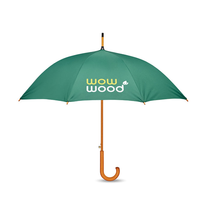 Pamiers | Parapluie ouverture auto mât et poignée bois.⌀102cm/23″.