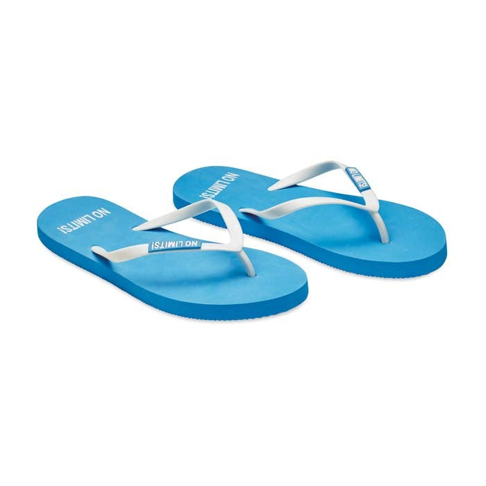 Font-Romeu | Tongs simple épaisseur avec votre logo estampillé ou imprimé sur la semelle.