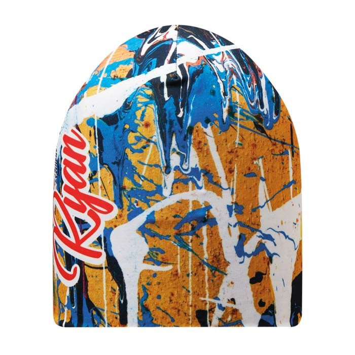 Arles | Bonnet en polyester imprimé en quadri.