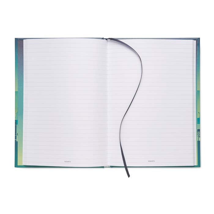 Perugia | Carnet A5 à couverture rigide en papier avec feuilles imprimées selon votre design.