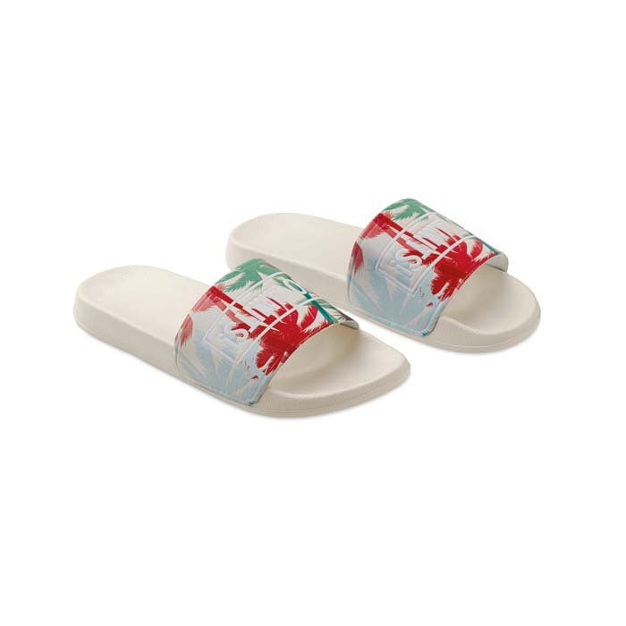 La Rosière | Claquettes antidérapantes, unisexes, avec votre logo sur la bande.