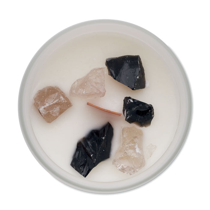 Brazzaville | Bougie cire végétale avec pierre à personnaliser