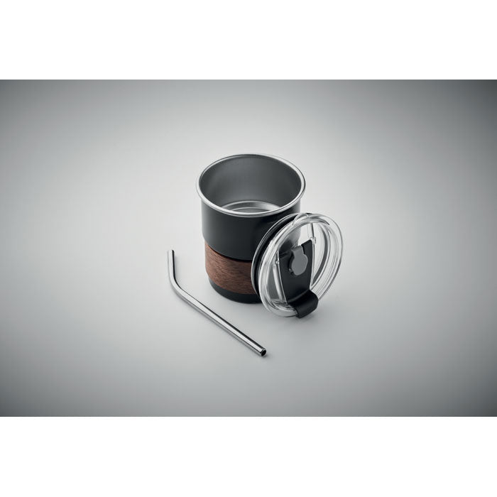 Sydney | Gobelet design simple paroi avec paille à personnaliser