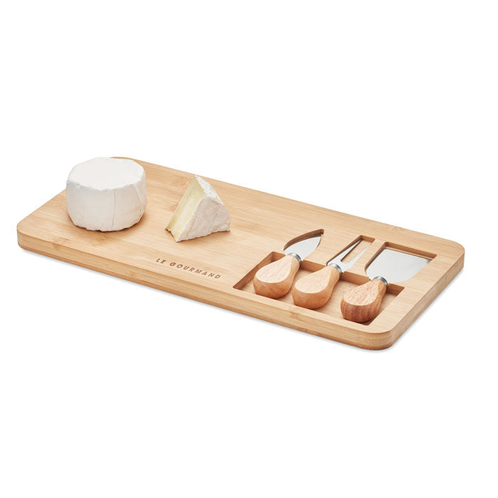 Madrid | Planche à Fromage en bambou avec couteaux de service