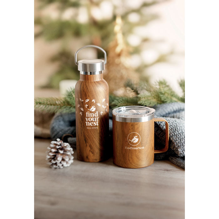 Ushuaïa | Bouteille aspet bois et bouchon de transport