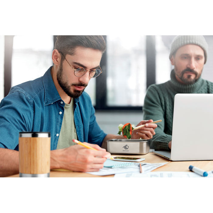 Prague | Lunchbox en acier inoxydable avec couverts pas cher